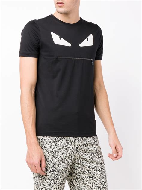 fendi monster t shirt black